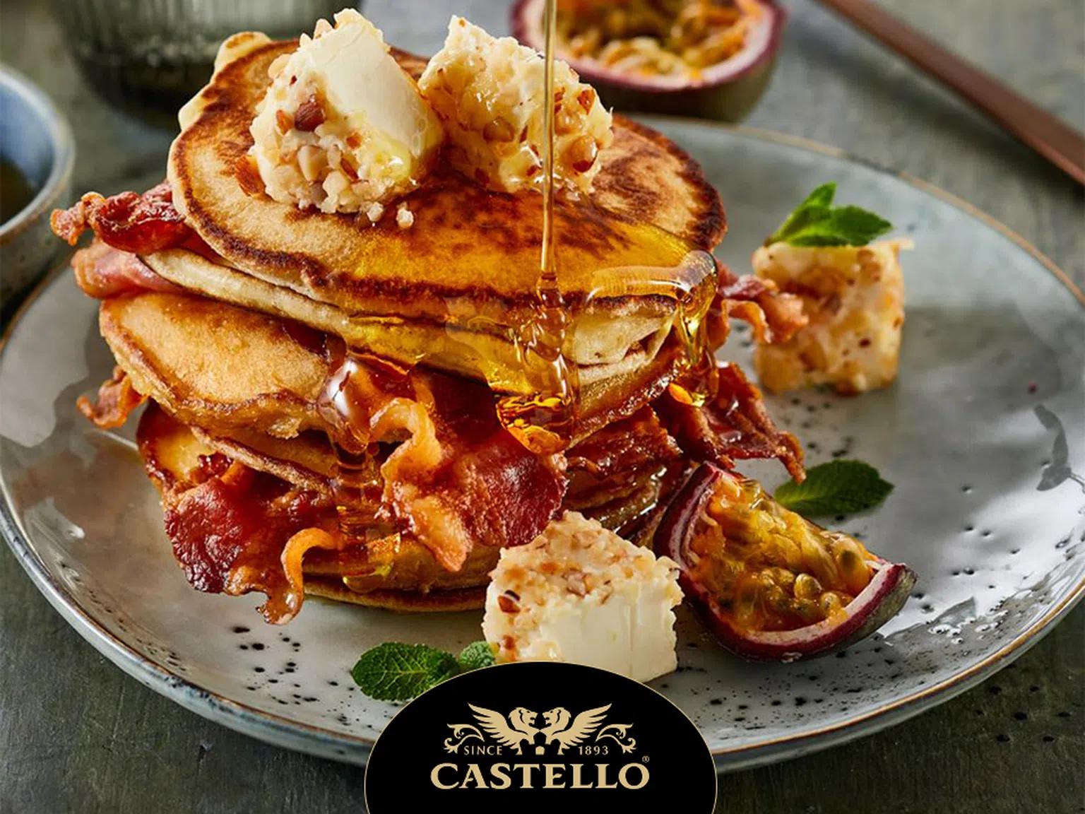 Американски палачинки с крем сирене Castello® ананас и бадем
